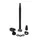 TUBELESS VALVE PRESTA MAVIC UST 80 mm ALUMINIUM BLACK VALVE CORE REMOVABLE (SOLD INDIVIDUALLY)