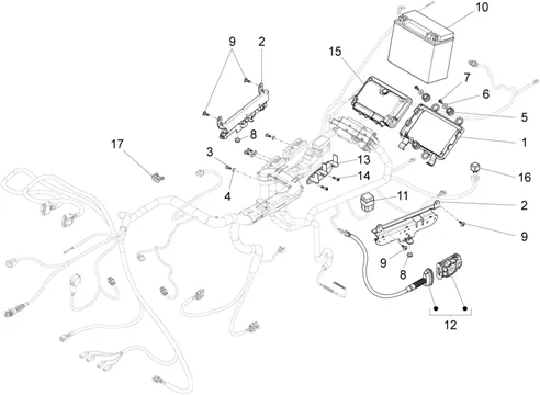 Circuit electrique arriere