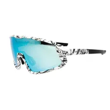 CYCLING GLASSES ADULT GIST NEXT MONTURE POP WHITE (3 VERRES INTERCHANGEABLES - PROTECTOR 100% UV - UVA - UVB) VISION OPTIMALE, ULTRA ADHERENTES, TRES RESISTANTES (VERRE CAT 3)