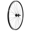 MTB WHEEL DISC LOCKING 29" P2R REAR BLACK DOUBLE WALL HUB DISC 6 HOLES FOR FREEWHEEL (RIM OEILLETS-RAYONNAGE STAINLESS STEEL)