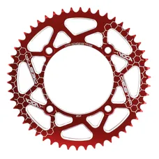 ADAPTABLE REAR SPROCKET 50CC GEARED MOTORCYCLE VOCA BESTIA BETA 50 RR ENDURO 2006>2018, 50 RR MOTARD 2005>2018, 50 RR STANDARD 2005>2008 420 50 DTS ALUMINIUM CNC RED (DIAMETER 100/120/8.5)