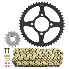 KIT CHAINE ADAPTABLE SUZUKI 125 RV VANVAN 2007>2018 428 15x49 (DIAM COURONNE 64/84/10.5) (DEMULTIPLICATION ORIGINE) -JT SPROCKETS