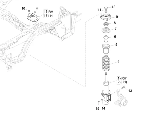 Suspension avant - Amortisseur/s