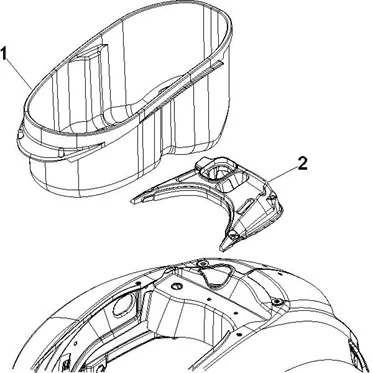 Logement casque - Dessous de selle