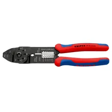 PINCE A SERTIR UNIVERSELLE PRO KNIPEX COMPACT PRECIFORCE 230mm AVEC POIGNEE ERGONOMIQUE POUR COSSES ET CONNECTEURS NON ISOLES (97 21 215 B) -MADE IN GERMANY