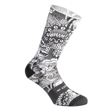 SOCKS/ANKLE SOCKS SUMMER GIST TRENDY COMICS BLACK AND WHITE 43/47 ECOLOGIQUE - HEIGHT 20 cm (PAIR) -5863