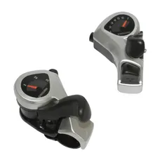 MTB SHIFTER P2R RESIN BLACK TO CLAMP 7-SPEED WITH CADRANS AND BOUTON POUSSOIR (PAIR) COMPATIBLE SHIMANO