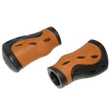 GRIP CITY/TREKKING BIKE PROGRIP 988 BLACK/BROWN Ø22 mm L85MM (PAIR) STYLE VINTAGE