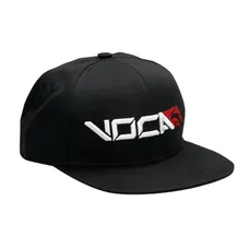 CAP VOCA TYPE SNAPBACK BLACK (LOGO WHITE AND RED)