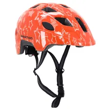 CHILDREN'S BICYCLE HELMET NEWTON STARS ORANGE IN MOLD WITH LOCK SIZE 48-52 (BOXED)