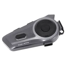 INTERCOM ASMAX OHMI D9 GRIS BLUETOOTH 5.4 JUSQU-A 6 UTILISATEURS / 2KM PORTEE PILOTE A PILOTE COMPATIBLE JET, INTEGRAL, ET AUTRES