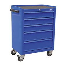 SERVANTE D'ATELIER PROFESSIONNELLE CYCLUS 5 TIROIRS BLUE ON ROULETTE (L 425 X L 615 X H 820 mm) -MADE IN GERMANY