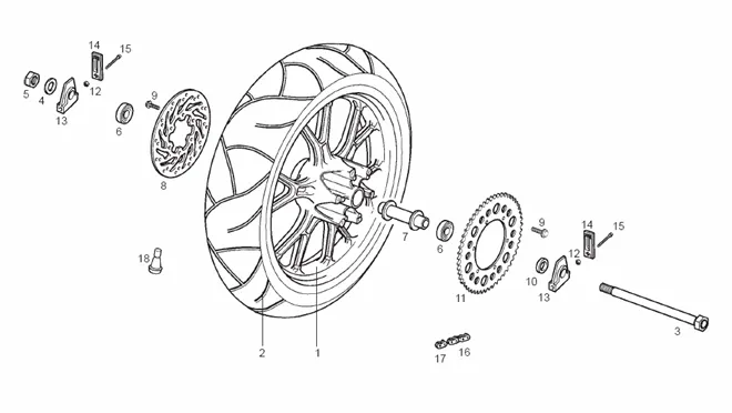 Roue arrière