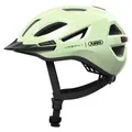 CASQUE VELO ADULTE ABUS URBAN-I 4.0 VERT PISTACHE TAILLE M (54-58cm) REGLAGE MOLETTE / ECLAIRAGE ARRIERE USB (VENDU A L'UNITE EN BOITE)