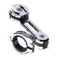 SMARTPHONE MOUNT MOTORCYCLE/BICYCLE SP CONNECT SOLD INDIVIDUALLY FITTING KIT HANDLEBAR SIZE EARTH ALUMINIUM CHROME ADJUSTABLE A 360- (DIAMETER 22,2, 25,4, 28,6, 31,8 mm)