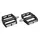 PEDAL MTB PLATEFORME DOWNHILL/BMX NEWTON BLACK TO BEARINGS ALUMINIUM CNC THREAD 9/16 WITH PICOTS SILVER (PAIR) 108X98MM