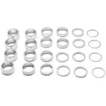 HEADSET SPACER ALUMINIUM SILVER 1"1/8-28.6 (BOX CONTIENT 4X2MM-6X5MM-6X10MM-4X15MM-4X20MM)
