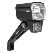 BICYCLE LIGHT E-BIKE FRONT ON FORK TRELOCK LS 830-T LIGTHAMMER 6/12-SPEED 80LUX BLACK - FOR VOIR TO 100 M AND VISIBLE TO 5,5 KM -HOMOLOGATION STVZO