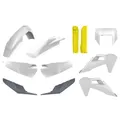 BODYWORK/FAIRING MOTORCYCLE ENDURO HUSQVARNA 250, 450 TE, 250, 350 FE 2020>2023 WHITE/GREY/YELLOW (COLOUR OEM) (KIT PLASTICS 11 PIECES) -POLISPORT