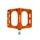 PEDAL MTB PLATEFORME DOWNHILL/BMX SWITCH FREERIDE ALUMINIUM CNC ORANGE THREAD 9/16 WITH PICOTS (PAIR) 100X90MM