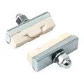 PORTE PATIN FREIN CITY CALIPER SYMETRIQUE ELVEDES 40mm BLANC (1 PAIRE SUR CARTE) -GOMME FREINAGE PUISSANT / SIELENCIEUX