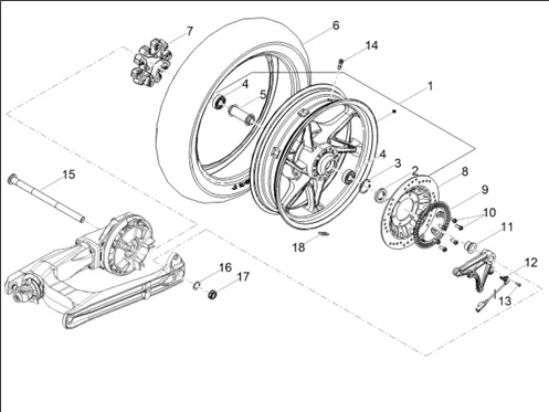 Roue arrière