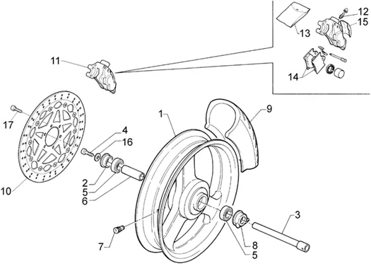 Roue avant complète