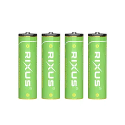 PILE RECHARGEABLE LR06 1.5-SPEED RIXUS LITHIUM-ION AA 3000 MWH (SOLD IN PACKS OF 4) INCLUDED CABLE USB-C - RXAA05