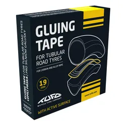 WORKSHOP RIM TAPE ADHESIF TAPE DOUBLE FACE TUFO FOR ROAD TUBULAR TYRE 19 mm/700 ORANGE -COMPATIBLE ALUMINIUM AND CARBON- (TO L'UNIT)