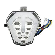 FEU ARRIERE MOTO ADAPTABLE SUZUKI 1000 GSX-R 2017> TRANSPARENT A LEDS AVEC CLIGNOTANT INTEGRE (HOMOLOGUE) -AVOC