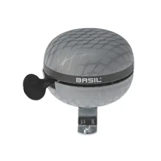 BICYCLE BELL BASIL BLACK SILVER METAL DIAMETER 60 mm (SOLD INDIVIDUALLY) MOUNTING KIT 22,2/25,4 mm