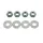 NUT OF CYLINDER HEAD DIAMETER M7 UPPER 5 mm WITH WASHER FOR MINARELLI 50 AM6/DERBI/PEUGEOT 103/MBK 51/MOTOBECANE (SET OF 4)
