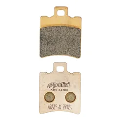 BRAKE PAD SET POLINI FOR MBK 50 BOOSTER FRONT, NITRO FRONT/APRILIA 50 SR FRONT/GILERA 50 RUNNER FRONT/YAMAHA 50 BWS FRONT, 100 NEOS FRONT (L 39.8 mm - H 49.7 mm - P 6.5 mm) (174.2010) (SINTERED METAL)