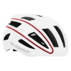 CASQUE VELO ADULTE GIST URBAIN LUXO BLANC IN-MOLD AVEC ECLAIRAGE USB 360- TAILLE 56-62 REGLAGE MOLETTE