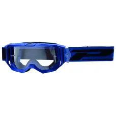 MASQUE/LUNETTES CROSS PROGRIP 3300 TR VISION GO BLEU MAT ECRAN TRANSPARENT ANTI-RAYURES/ANTI U.V./ANTI-BUEE (HOMOLOGUE CE-EN-N- AC-96025 REV.2)
