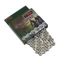 BICYCLE CHAIN 1/3-SPEED BMX YBN S410 WHITE/SILVER 112 LINKS (FIXIE/SINGLE-SPEED)