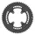 SET OF ROAD CHAINRING 4-BOLT DIA. 121/128 CAMPAGNOLO SUPER RECORD 13 50/34T BLACK ALUMINIUM 7075 13-SPEED (SOLD IN PACKS OF 2)