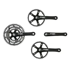 ROAD CRANKSET STRONGLIGHT 9/10-SPEED IMPACT TANDEM BLACK 170 mm 48-38-28 (KIT FRONT + REAR) (AXLE SQUARE TAPER 115 mm)
