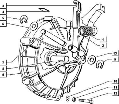Couvercle d'embrayage (volant)