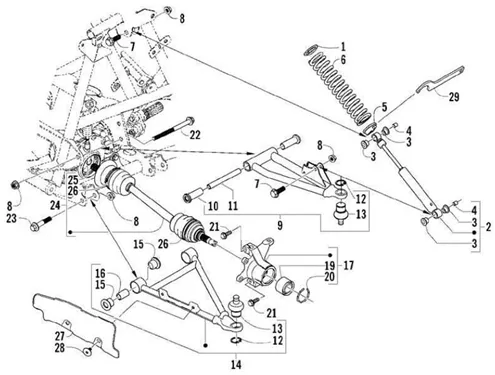 Suspension avant - Amortisseur/s