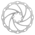 BRAKE DISC ROAD/MTB 6 HOLES TEKTRO 160 mm SILVER FOR ALL TYPE OF BRAKE PAD (WORKSHOP FITTING)