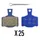 PLAQUETTE DE FREIN VTT MAGURA MT2/MT4/MT6/MT8 (MARWI ORGANIC) (VENDU PAR 25)