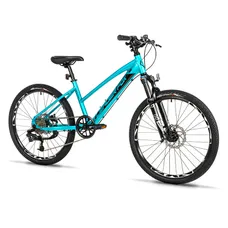 CONVENTIONAL BICYCLE MTB 24 LEADER FOX CAPITAN 2025 FILLE BLUE TURQUOISE 8-SPEED (SIZE CHILDREN'S 135 TO 145 cm) -MECANIQUE TO DISC