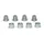 CHAINRING BOLT SET SHIMANO ALIVIO 4050 COMPATIBLE SLX M675 M8X7 (SET OF 4) - CHAINRING BOLT AND NUT