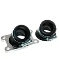 INTAKE MANIFOLD 50CC GEARED MOTORCYCLE REPLAY FLEXIBLE FOR MINARELLI 50 AM6/MBK 50 X-POWER/YAMAHA 50 TZR/PEUGEOT 50 XPS/RIEJU 50 RS1, SMX (FOR PHBG/PHVA, DIAMETER INNER 24 mm, WITH 2 MANCHONS 30- + 45-)