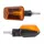 CLIGNOTANT UNIVERSEL REPLAY MINI RECTANGLE A AMPOULE BA9S ORANGE/CARBONE (L 75mm / H 38mm / L 36mm) (PAIRE) **