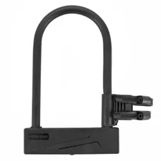 ANTIVOL VELO U NEWTON BU02 195 x 110 mm DIAM 12 MM NOIR AVEC SUPPORT (2 CLES) NIVEAU ART **