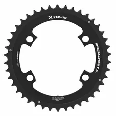 PLATEAU ROUTE 4BRA D.110 POUR SHIMANO ULTEGRA R8100/8170 DURA-ACE R9200/9270 105 R7100 TA X110 42DTS EXTERIEUR NOIR 12V. (PENSER A COMMANDER LE KIT INTRAVIS CORRESPONDANT)