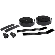 RUBAN DE GUIDON / CINTRE BTP PERFORMANCE PRO NOIR MOTIFS SYMETRIQUES NOIR BRILLANT AVEC BOUCHONS (CONFORTABLE EPAISSEUR 3mm)