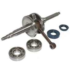EMBIELLAGE/VILEBREQUIN SCOOT ADAPTABLE MBK 50 NITRO, OVETTO 2T, MACH G/YAMAHA 50 AEROX, NEOS 2T, JOG/APRILIA 50 SR/MALAGUTI 50 F12 (AVEC ROULEMENTS + JOINTS) -TOP PERF TYPE ORIGINE